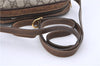 Auth GUCCI Web Sherry Line Shoulder Cross Body Bag GG PVC Leather Brown 0966D