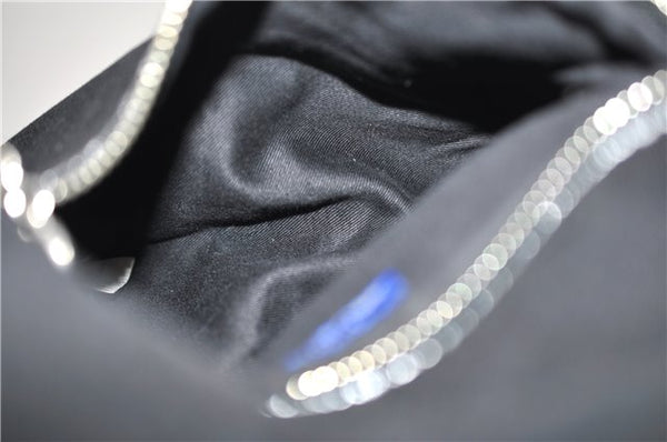 Auth BURBERRY BLUE LABEL Reversible Shoulder Tote Bag Canvas Leather Black 0966G