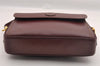 Authentic Cartier Must de Cartier Leather Shoulder Cross Bag Bordeaux Red 0966I