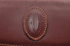 Authentic Cartier Must de Cartier Leather Shoulder Cross Bag Bordeaux Red 0966I