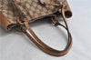 Authentic GUCCI Shoulder Hand Bag GG Canvas Leather 101919 Brown 0967D