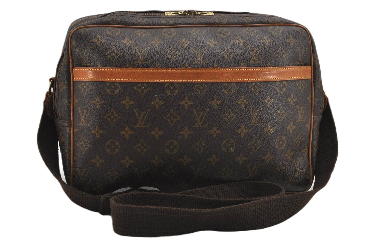 Authentic Louis Vuitton Monogram Reporter GM Shoulder Cross Bag M45252 LV 0967G