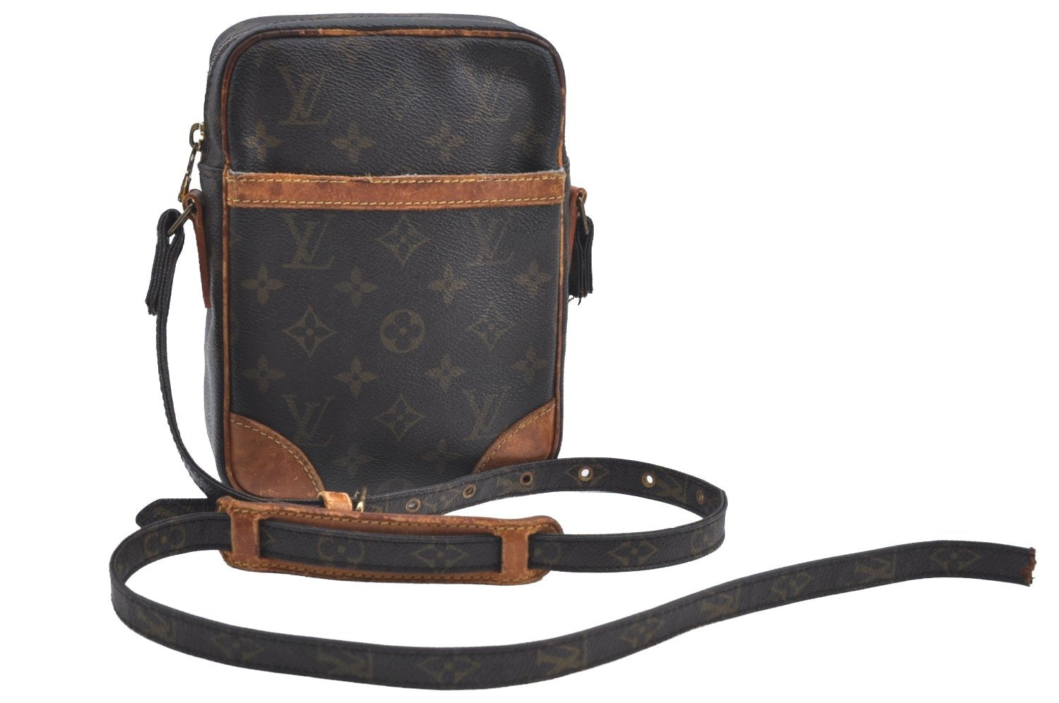 Authentic Louis Vuitton Monogram Danube Shoulder Cross Bag M45266 Junk 0967I