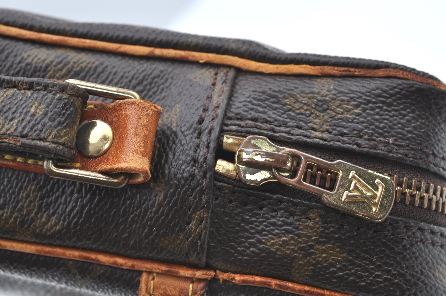 Authentic Louis Vuitton Monogram Danube Shoulder Cross Bag M45266 Junk 0967I