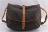 Authentic Louis Vuitton Monogram Saumur 35 Shoulder Cross Bag M42254 LV 0968F