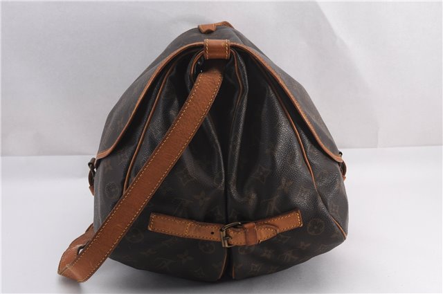 Authentic Louis Vuitton Monogram Saumur 35 Shoulder Cross Bag M42254 LV 0968F