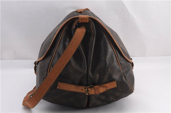 Authentic Louis Vuitton Monogram Saumur 35 Shoulder Cross Bag M42254 LV 0968F