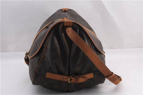 Authentic Louis Vuitton Monogram Saumur 35 Shoulder Cross Bag M42254 LV 0968F
