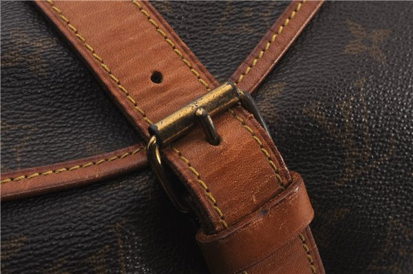 Authentic Louis Vuitton Monogram Saumur 35 Shoulder Cross Bag M42254 LV 0968F