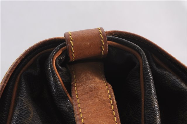 Authentic Louis Vuitton Monogram Saumur 35 Shoulder Cross Bag M42254 LV 0968F