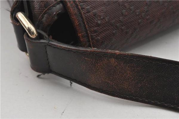 Authentic GUCCI Diamante Shoulder Cross Body Bag PVC Leather 223665 Brown 0968G