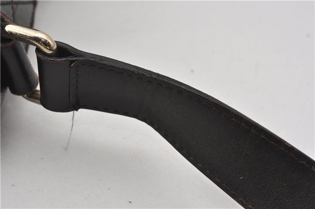 Authentic GUCCI Diamante Shoulder Cross Body Bag PVC Leather 223665 Brown 0968G