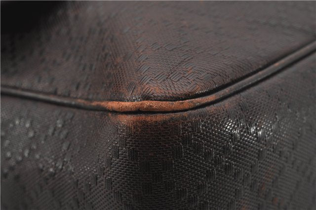 Authentic GUCCI Diamante Shoulder Cross Body Bag PVC Leather 223665 Brown 0968G