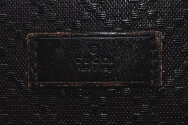 Authentic GUCCI Diamante Shoulder Cross Body Bag PVC Leather 223665 Brown 0968G