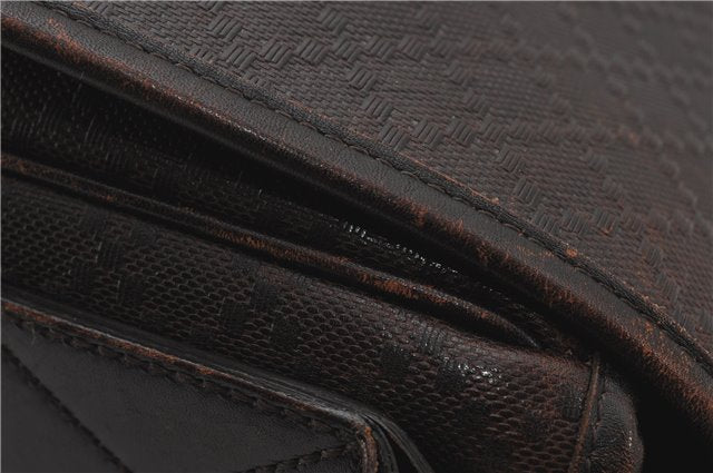 Authentic GUCCI Diamante Shoulder Cross Body Bag PVC Leather 223665 Brown 0968G