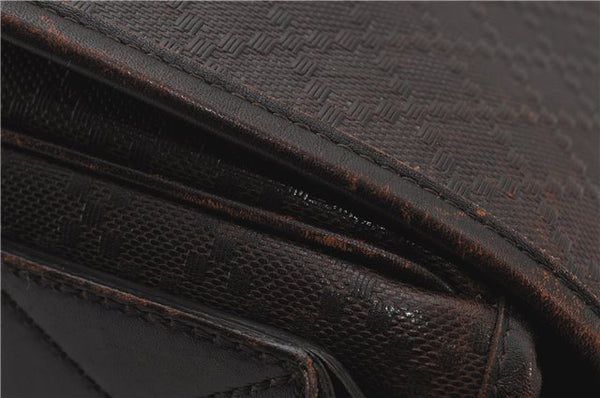Authentic GUCCI Diamante Shoulder Cross Body Bag PVC Leather 223665 Brown 0968G