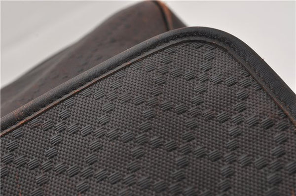 Authentic GUCCI Diamante Shoulder Cross Body Bag PVC Leather 223665 Brown 0968G