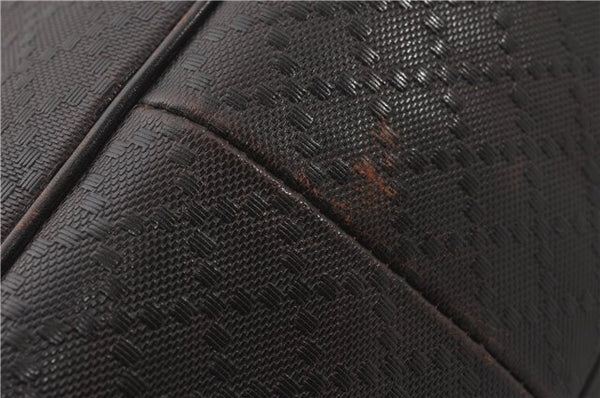 Authentic GUCCI Diamante Shoulder Cross Body Bag PVC Leather 223665 Brown 0968G