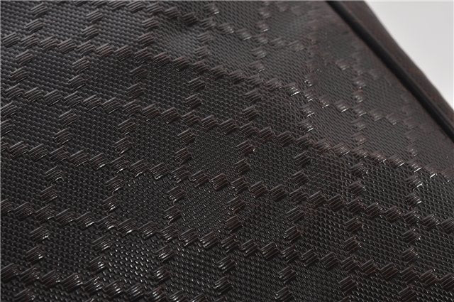 Authentic GUCCI Diamante Shoulder Cross Body Bag PVC Leather 223665 Brown 0968G