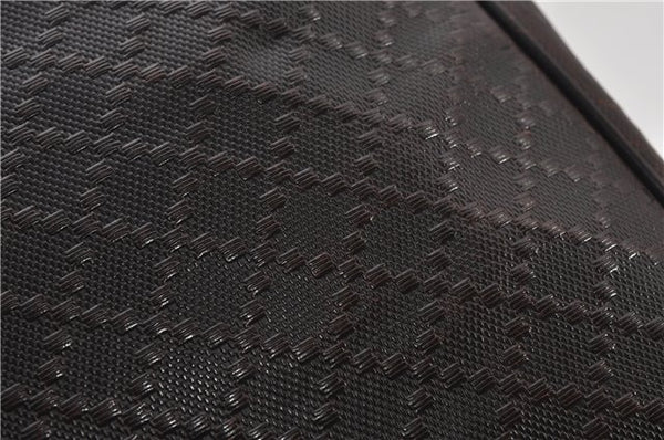 Authentic GUCCI Diamante Shoulder Cross Body Bag PVC Leather 223665 Brown 0968G