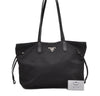 Authentic PRADA TESSUTO SAFFIANO Nylon Leather Tote Bag BR3924 Black 0970G