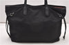 Authentic PRADA TESSUTO SAFFIANO Nylon Leather Tote Bag BR3924 Black 0970G