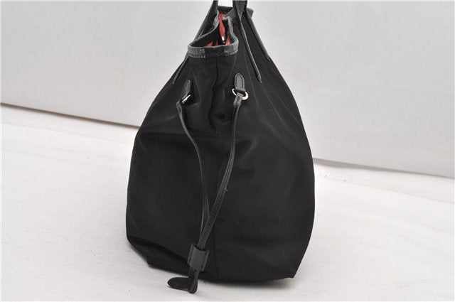 Authentic PRADA TESSUTO SAFFIANO Nylon Leather Tote Bag BR3924 Black 0970G