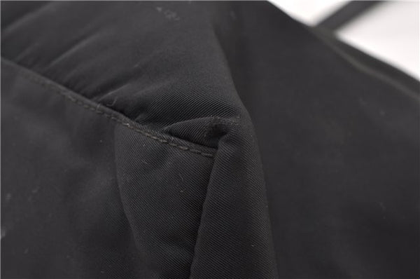 Authentic PRADA TESSUTO SAFFIANO Nylon Leather Tote Bag BR3924 Black 0970G