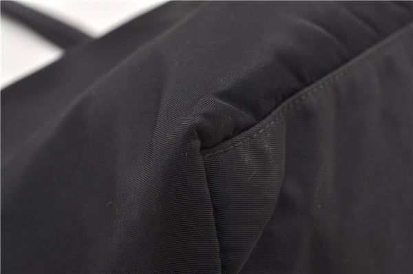 Authentic PRADA TESSUTO SAFFIANO Nylon Leather Tote Bag BR3924 Black 0970G