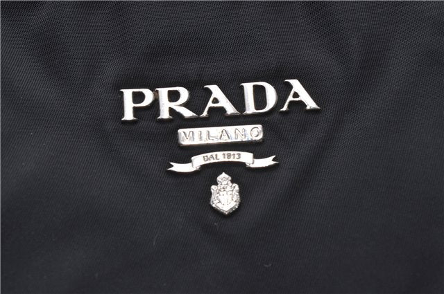 Authentic PRADA TESSUTO SAFFIANO Nylon Leather Tote Bag BR3924 Black 0970G