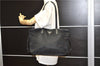 Authentic PRADA TESSUTO SAFFIANO Nylon Leather Tote Bag BR3924 Black 0970G