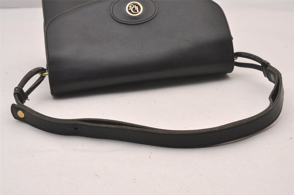 Authentic Christian Dior Shoulder Cross Body Bag Purse Leather Black CD 0970I