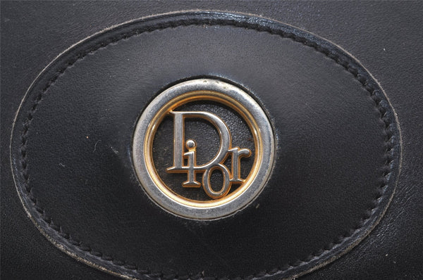 Authentic Christian Dior Shoulder Cross Body Bag Purse Leather Black CD 0970I