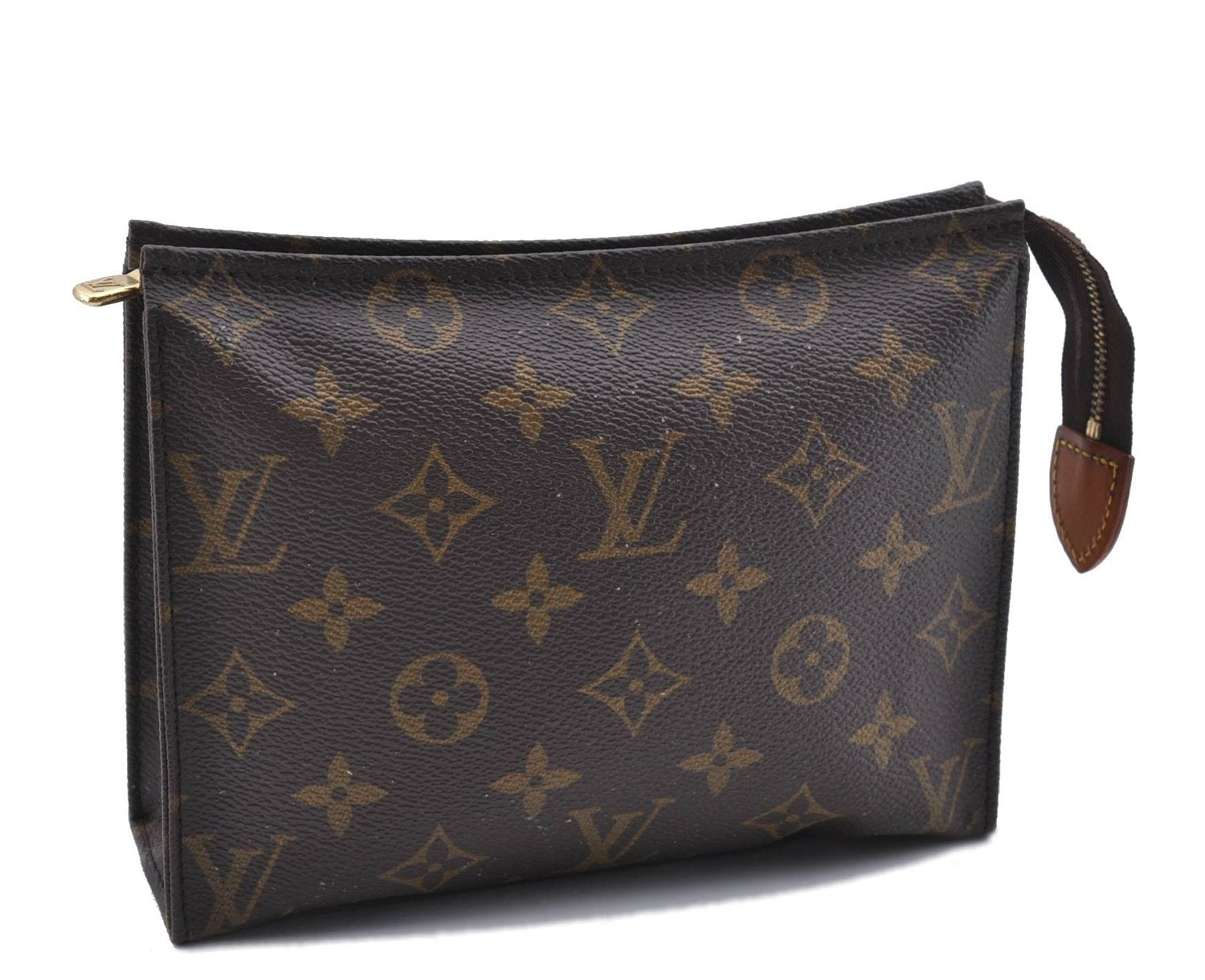 Auth Louis Vuitton Monogram Poche Toilette 19 Cosmetics Pouch M47544 LV 0971D