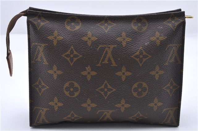 Auth Louis Vuitton Monogram Poche Toilette 19 Cosmetics Pouch M47544 LV 0971D