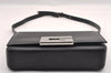 Authentic GUCCI Vintage Shoulder Bag Purse Leather Black Junk 0972I