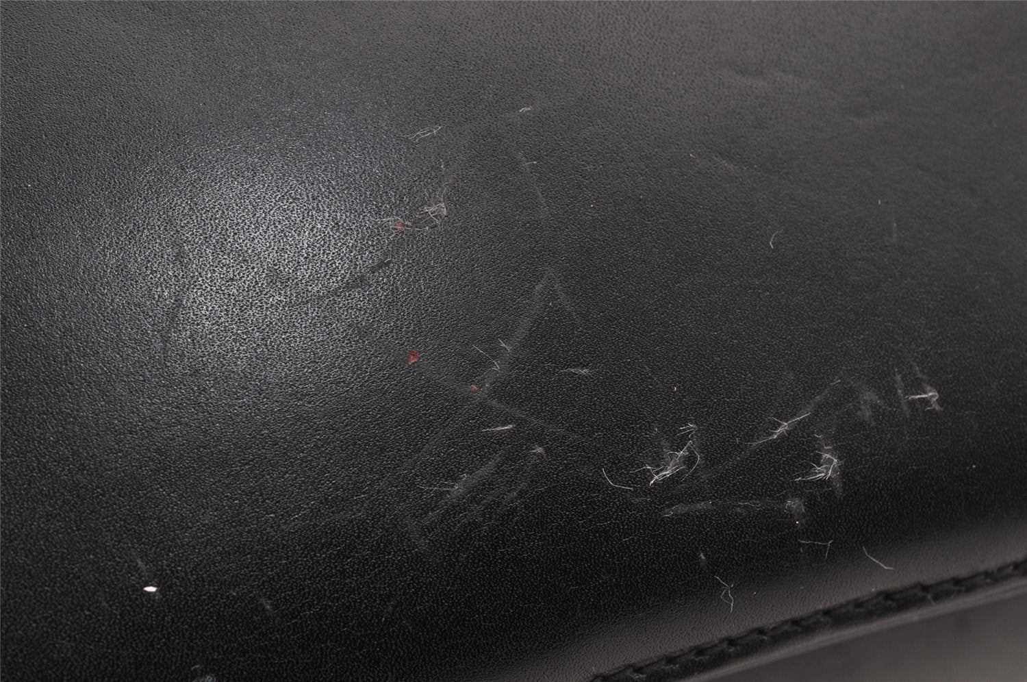 Authentic GUCCI Vintage Shoulder Bag Purse Leather Black Junk 0972I