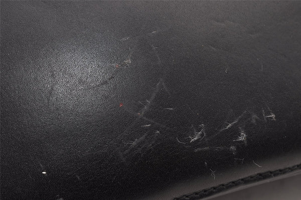 Authentic GUCCI Vintage Shoulder Bag Purse Leather Black Junk 0972I