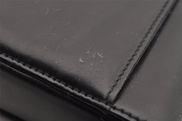 Authentic GUCCI Vintage Shoulder Bag Purse Leather Black Junk 0972I