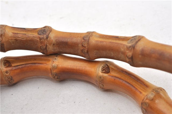 Authentic GUCCI Bamboo 2way Shoulder Hand Bag Leather 0000289 Black Junk 0973G