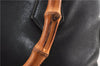 Authentic GUCCI Bamboo 2way Shoulder Hand Bag Leather 0000289 Black Junk 0973G