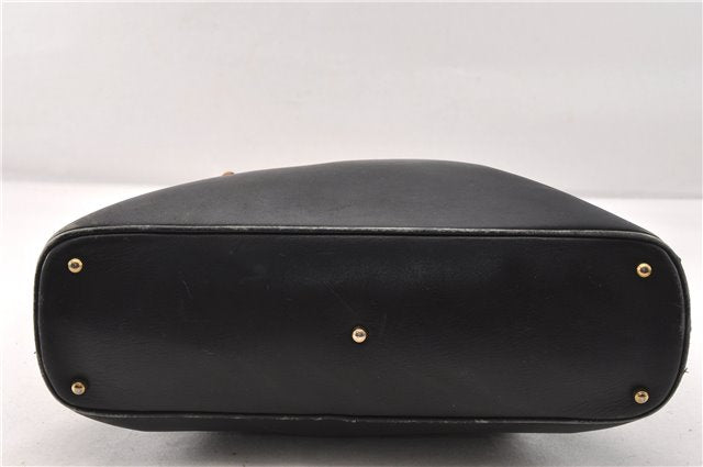 Authentic GUCCI Bamboo 2way Shoulder Hand Bag Leather 0000289 Black Junk 0973G