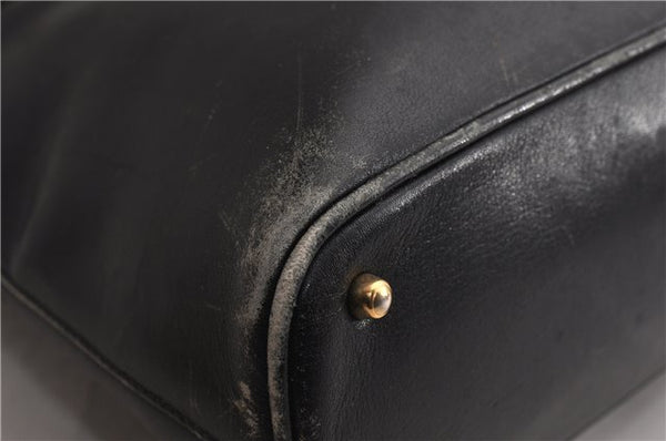 Authentic GUCCI Bamboo 2way Shoulder Hand Bag Leather 0000289 Black Junk 0973G