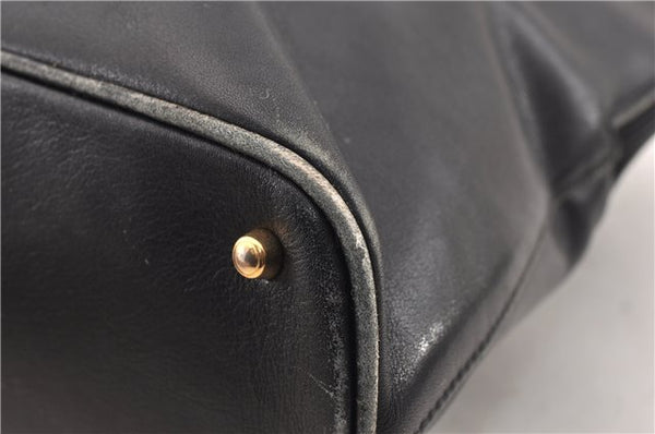 Authentic GUCCI Bamboo 2way Shoulder Hand Bag Leather 0000289 Black Junk 0973G