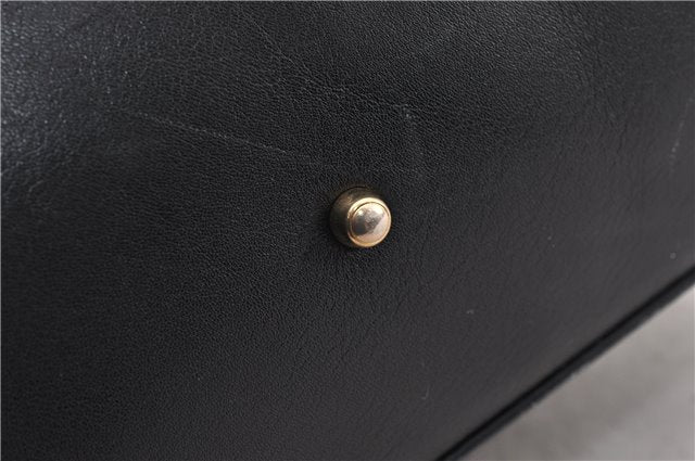 Authentic GUCCI Bamboo 2way Shoulder Hand Bag Leather 0000289 Black Junk 0973G