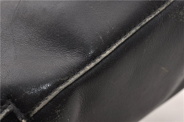 Authentic GUCCI Bamboo 2way Shoulder Hand Bag Leather 0000289 Black Junk 0973G