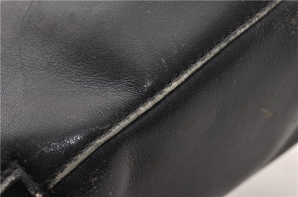 Authentic GUCCI Bamboo 2way Shoulder Hand Bag Leather 0000289 Black Junk 0973G