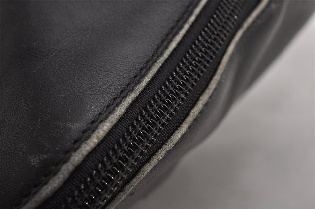 Authentic GUCCI Bamboo 2way Shoulder Hand Bag Leather 0000289 Black Junk 0973G