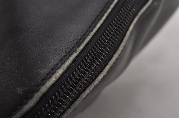 Authentic GUCCI Bamboo 2way Shoulder Hand Bag Leather 0000289 Black Junk 0973G