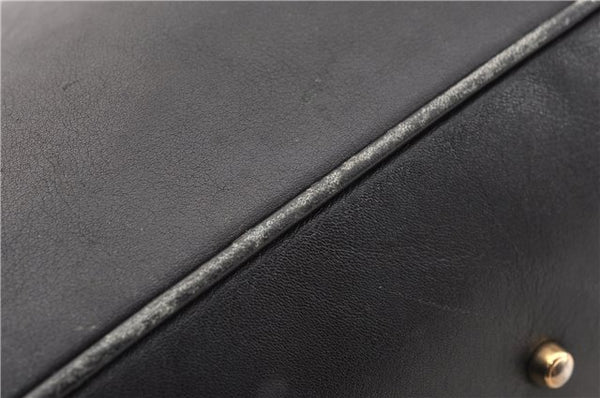 Authentic GUCCI Bamboo 2way Shoulder Hand Bag Leather 0000289 Black Junk 0973G